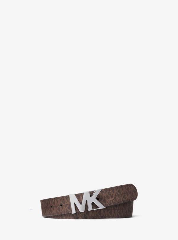Panske Opasky Michael Kors Reversible Logo Buckle Čierne Hnede - Doplnky Michael Kors Nejlevnejsi | BMUEX-3970